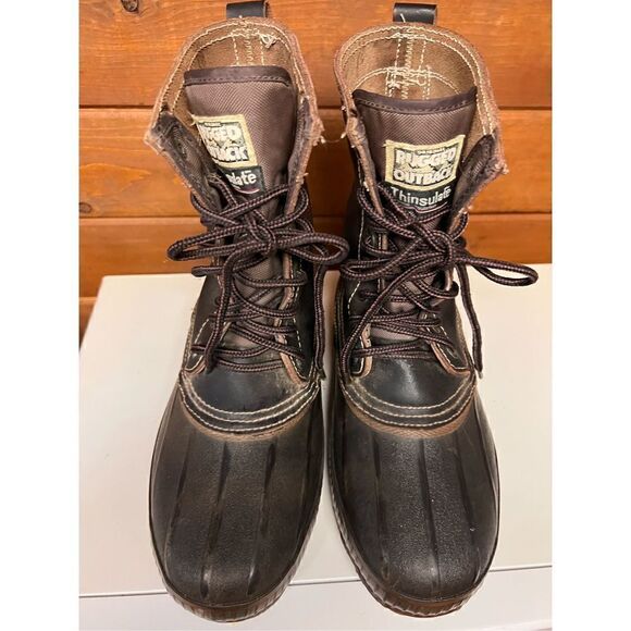 Rugged Outback Thinsulate Duck Boots Sz 7 black - Picture 7 of 9